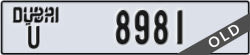 dubai - code - U - number -8981