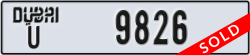 dubai - code - U - number -9826