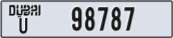 dubai - code - U - number -98787