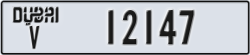 dubai - code - V - number -12147