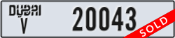 dubai - code - V - number -20043