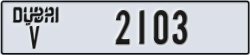 dubai - code - V - number -2103