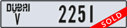 dubai - code - V - number -2251