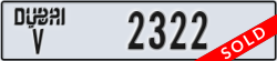 dubai - code - V - number -2322