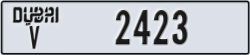 dubai - code - V - number -2423