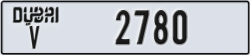 dubai - code - V - number -2780