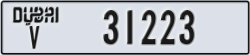 dubai - code - V - number -31223