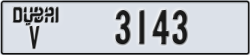 dubai - code - V - number -3143