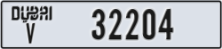 dubai - code - V - number -32125
