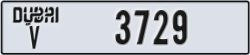 dubai - code - V - number -3729