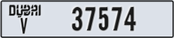dubai - code - V - number -37574