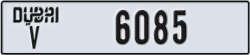 dubai - code - V - number -6085