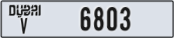dubai - code - V - number -6803