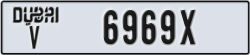 dubai - code - V - number -6969X