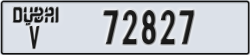 dubai - code - V - number -72827