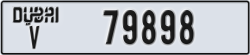 dubai - code - V - number -79898
