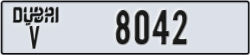 dubai - code - V - number -8042