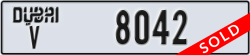 dubai - code - V - number -8042