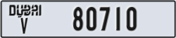 dubai - code - V - number -80710