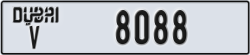 dubai - code - V - number -8088