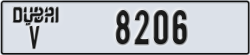dubai - code - V - number -8206