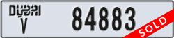 dubai - code - V - number -84883
