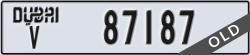 dubai - code - V - number -87187