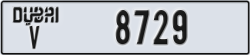 dubai - code - V - number -8729