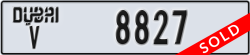 dubai - code - V - number -8827
