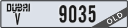 dubai - code - V - number -9035