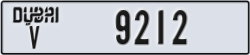 dubai - code - V - number -9212