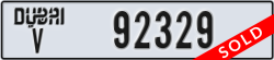 dubai - code - V - number -92329