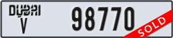dubai - code - V - number -98770