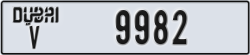 dubai - code - V - number -9982
