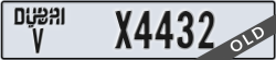 dubai - code - V - number -X4432