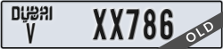 dubai - code - V - number -XX786