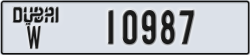 dubai - code - W - number -10987