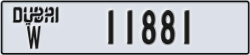 dubai - code - W - number -11881