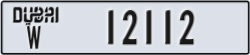 dubai - code - W - number -12112