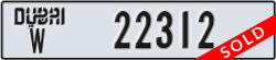 dubai - code - W - number -22312