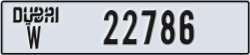 dubai - code - W - number -22786