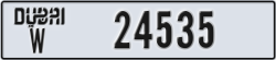 dubai - code - W - number -24535
