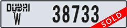 dubai - code - W - number -38733