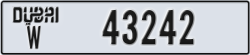 dubai - code - W - number -43242