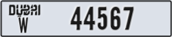 dubai - code - W - number -44488