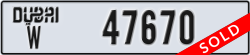 dubai - code - W - number -47670
