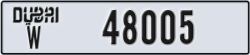 dubai - code - W - number -48005