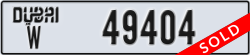 dubai - code - W - number -49404