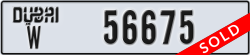 dubai - code - W - number -56675