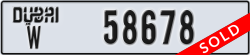 dubai - code - W - number -58678